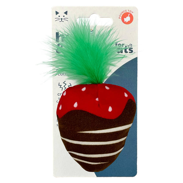 Chocolate Strawberry Cat Toy - Huxley & Kent