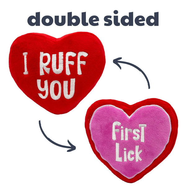 First Lick Heart Dog Toy (Double-Sided) - Huxley & Kent