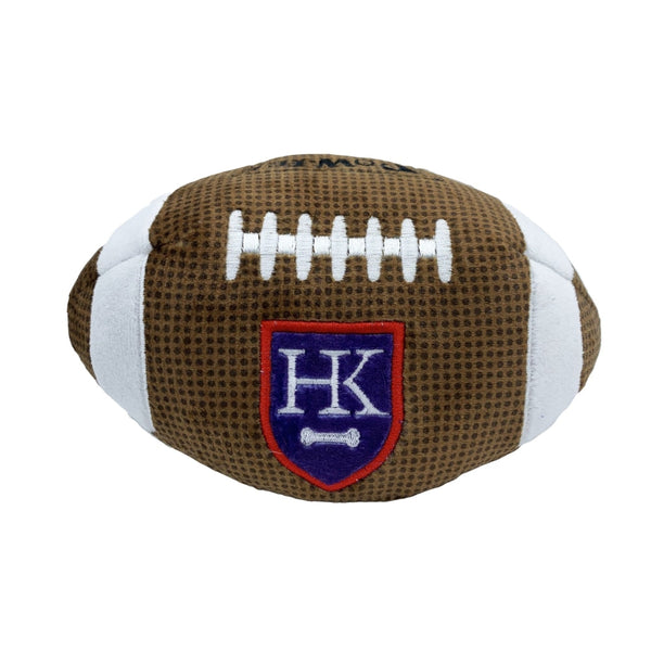 Plush football online dog toy