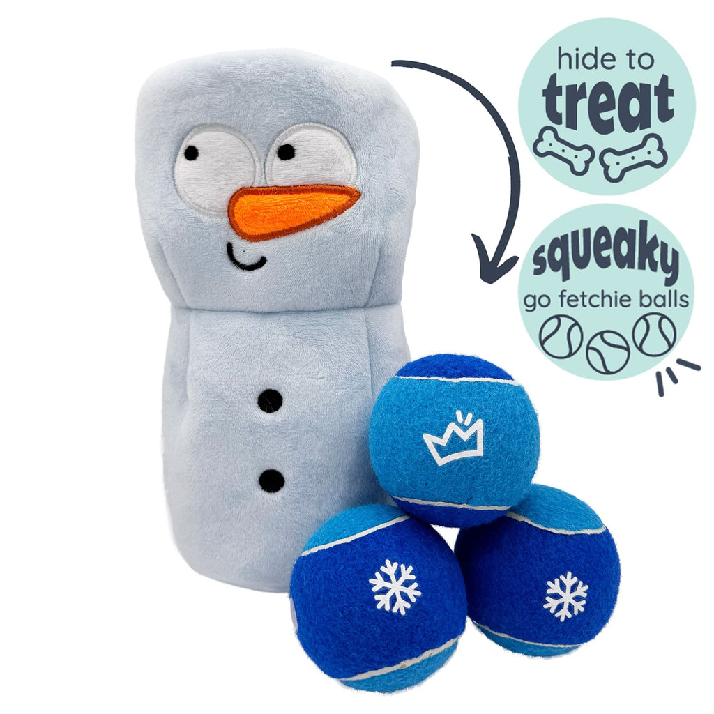 スノーボード TEDDY Squeak 'n Peek Frosty Snowman Dog Toy - Huxley & Kent