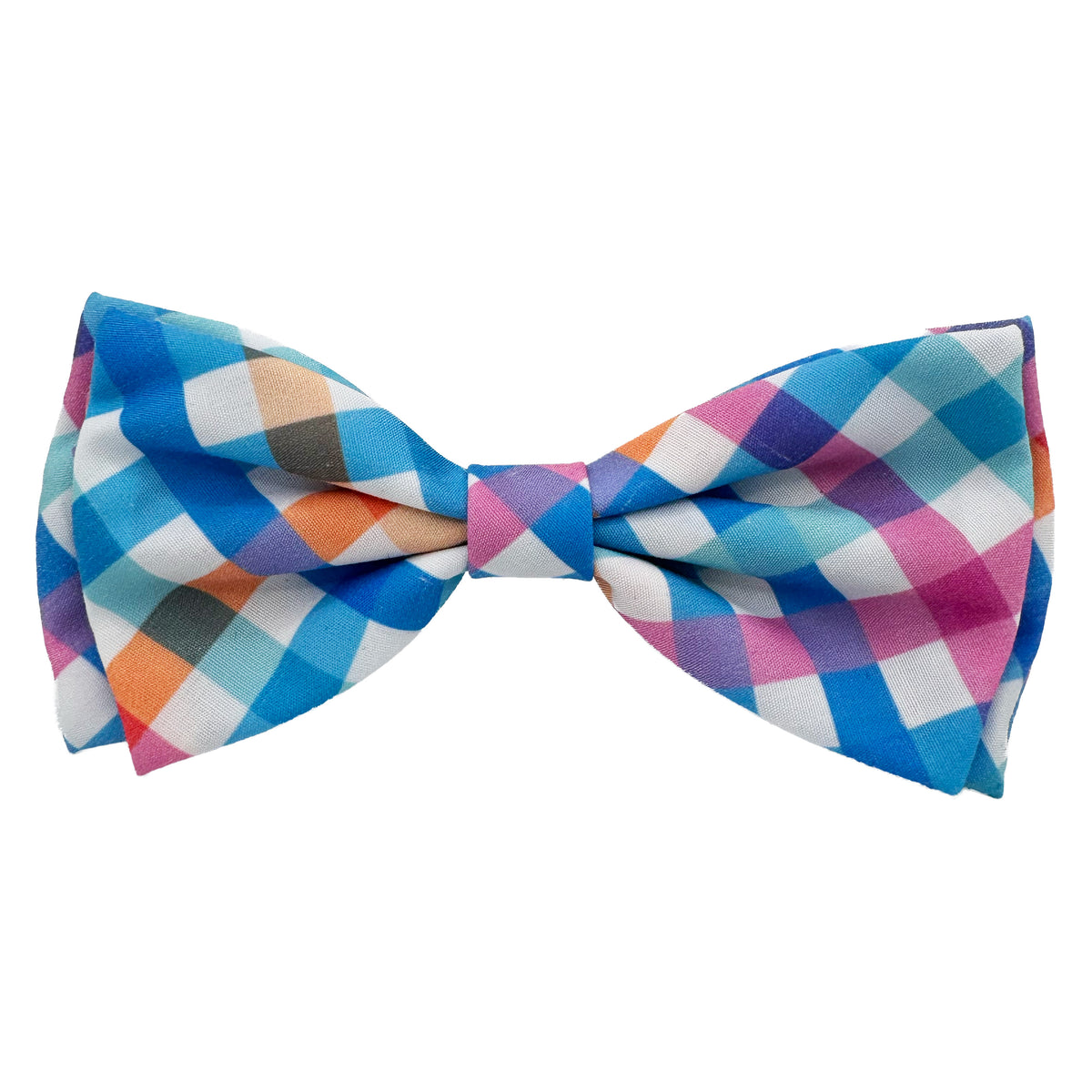 Blue Green Check Bow Tie