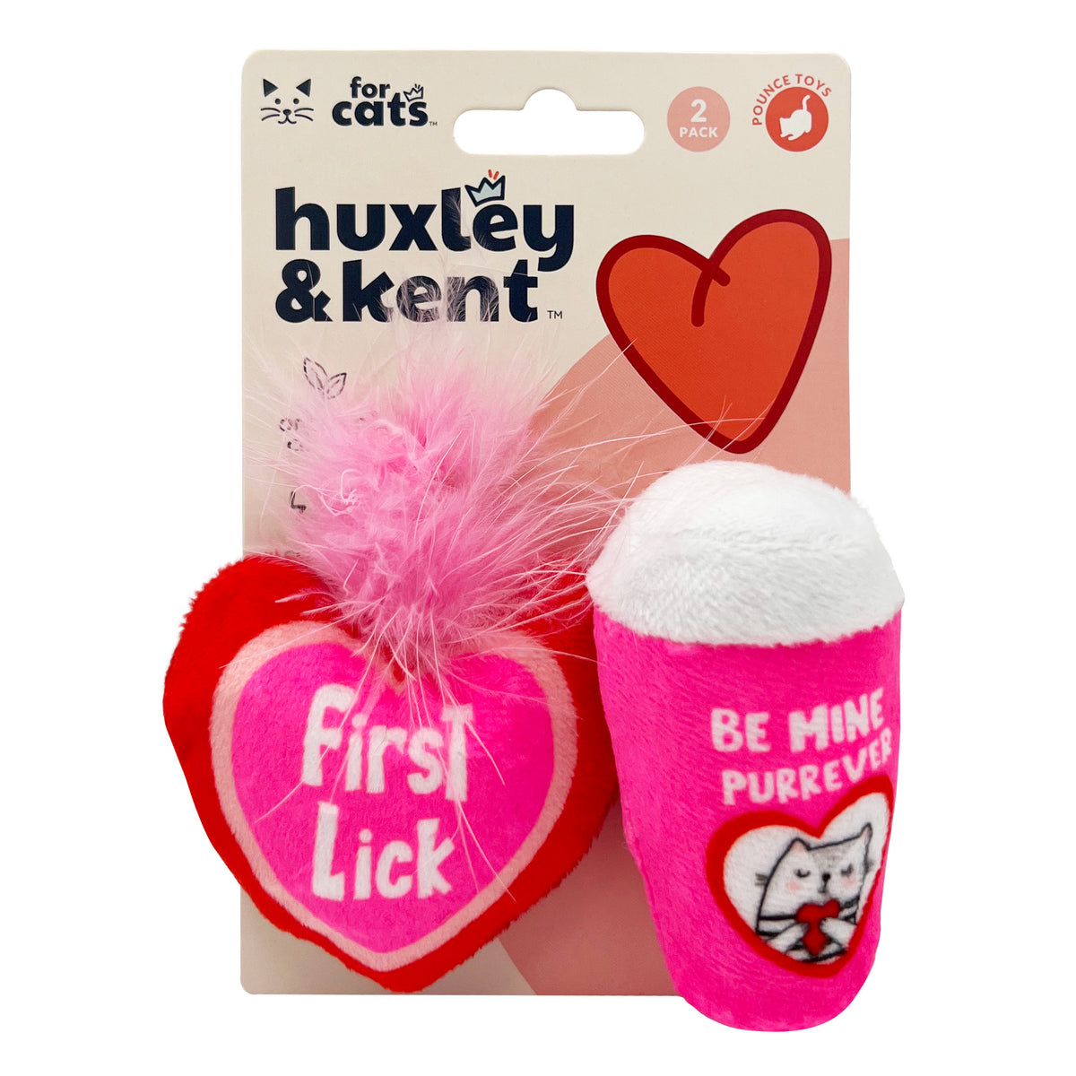 First Lick Heart &amp; Be Mine Coffee 2pk Cat Toy