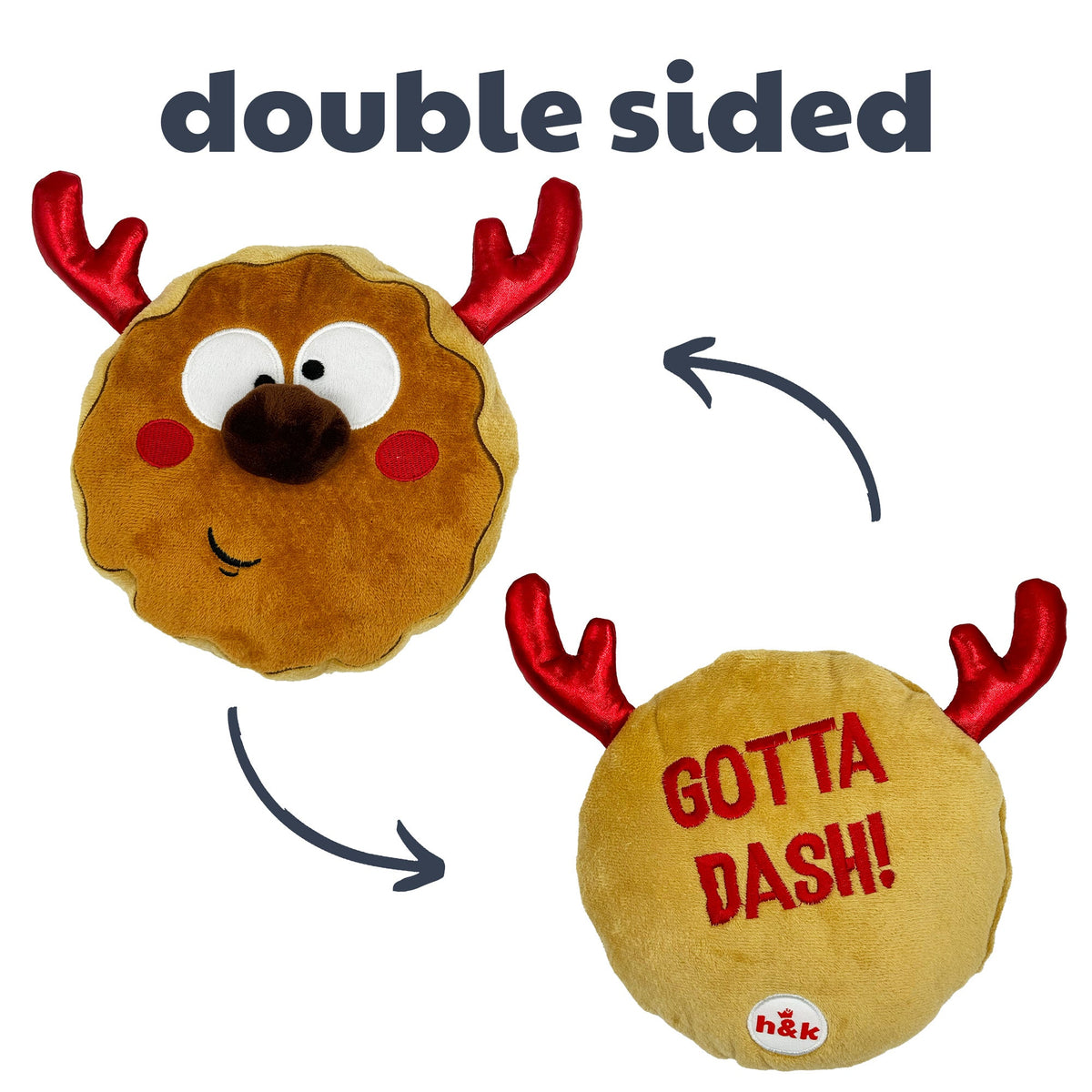 Gotta Dash Reindeer Cookie (Double Sided)