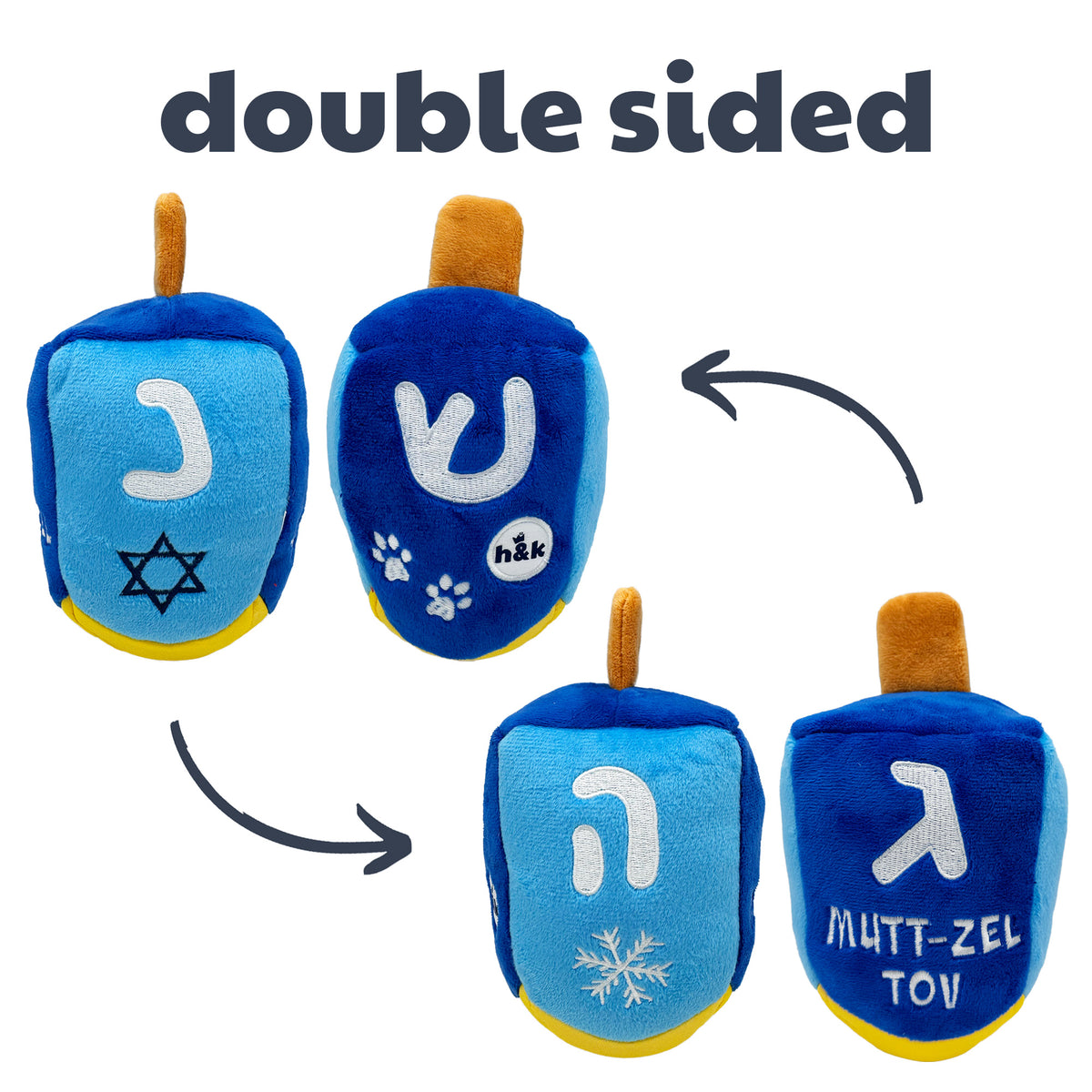 Mutt-Zel Tov Dreidel (Double Sided)