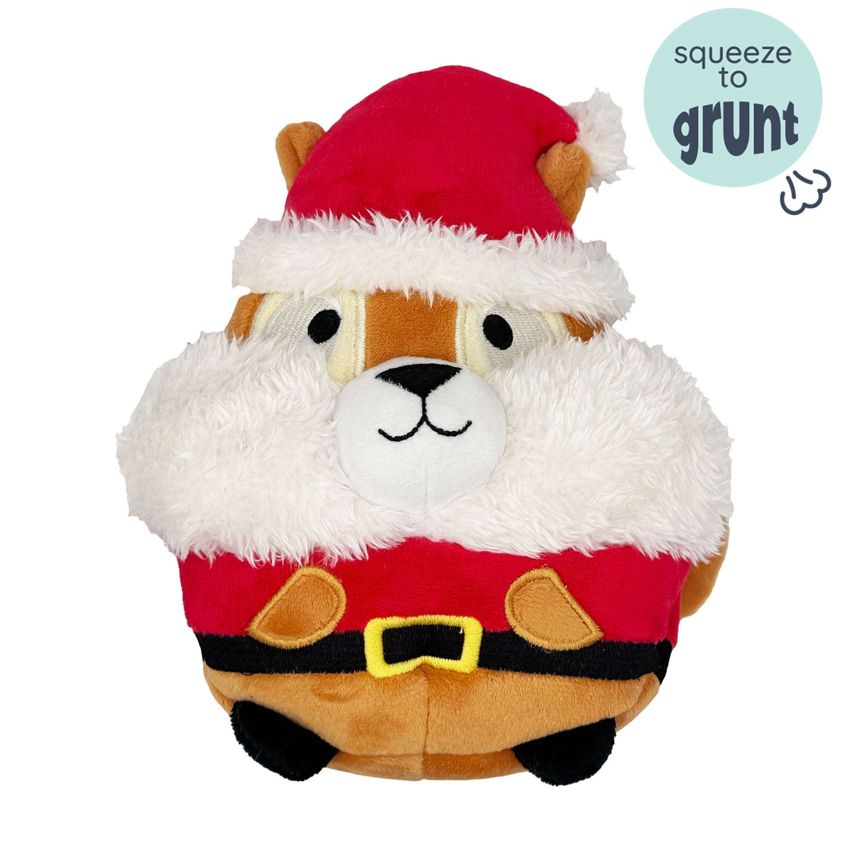 Pudgies Santa Squirrel Dog Toy Huxley & Kent