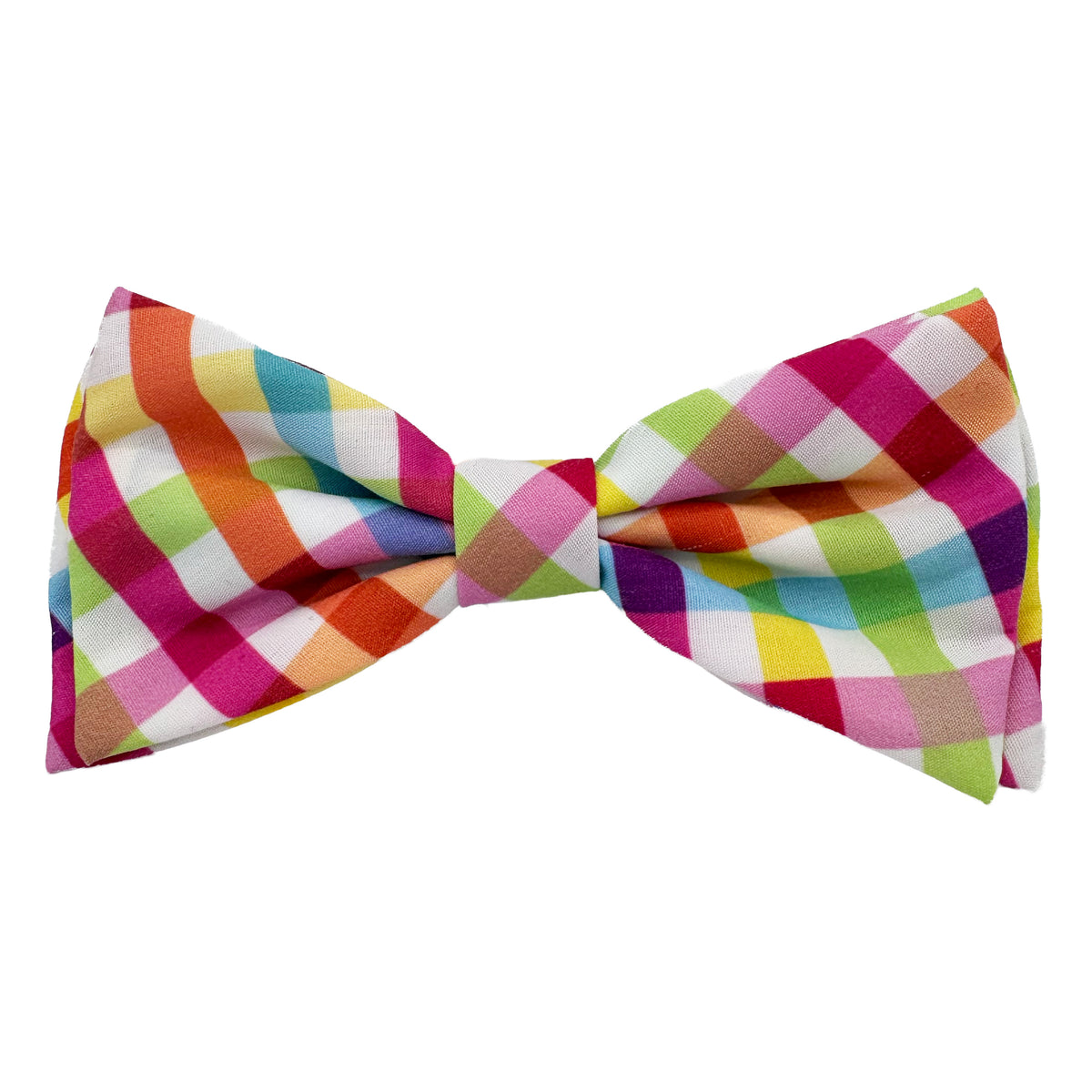 Yellow Orange Check Bow Tie