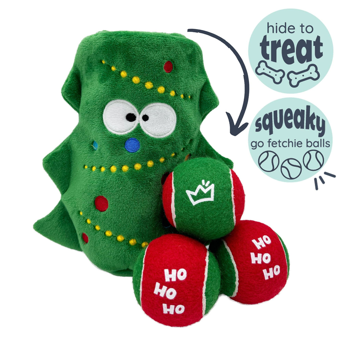 Squeak &#39;n Peek Christmas Tree Dog Toy