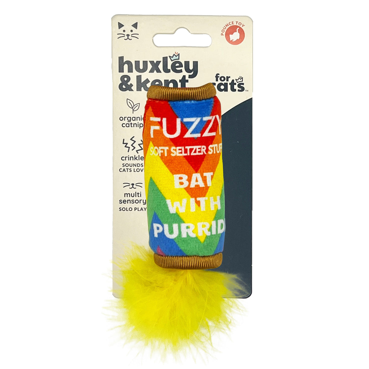 Fuzzy Soft Seltzer Cat Toy
