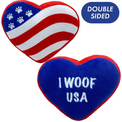 Paws & Stripes Heart (Double Sided) - Dog Toy - Huxley & Kent
