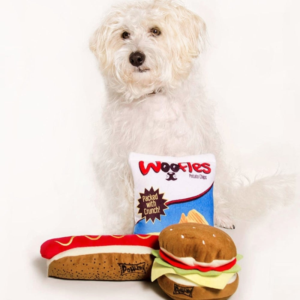 Jeffers Plush Hamburger & Hot Dog Dog Toys - Jeffers