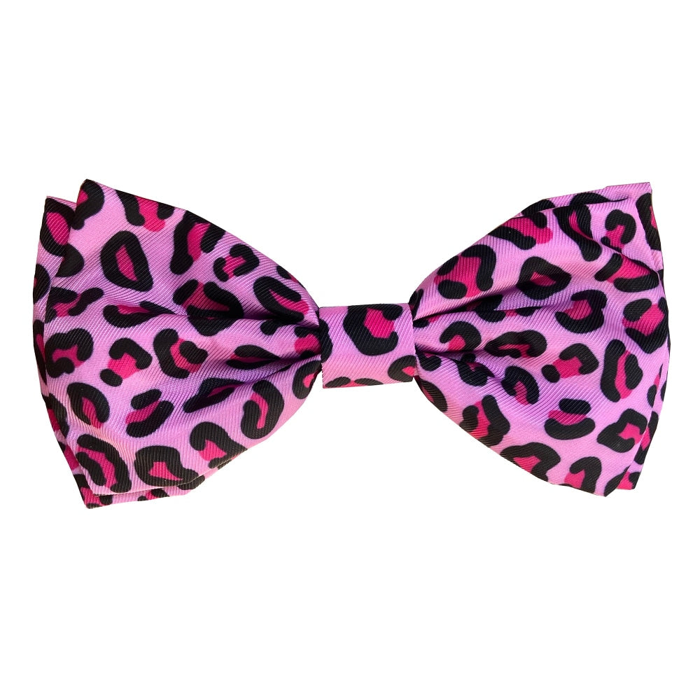 Pink Leopard Bow Tie